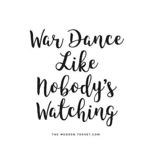 Ferret War Dance Instant Download Print, Ferret Wall Decor, Black and White Print, Weasel War Dance, Funny Animal Art, Ferret Mama Gift
