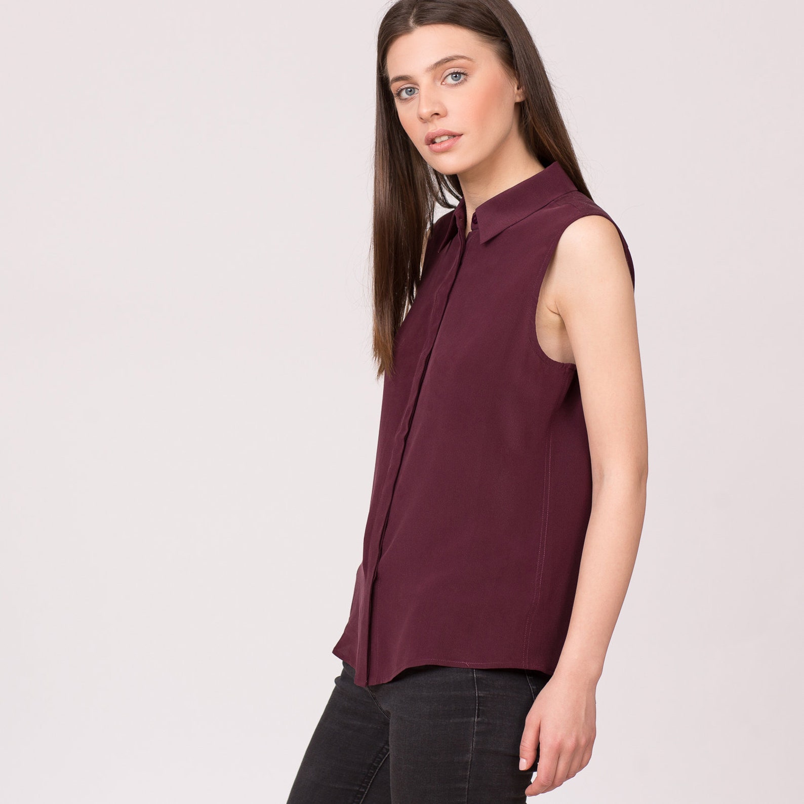 sandwashed silk shirt