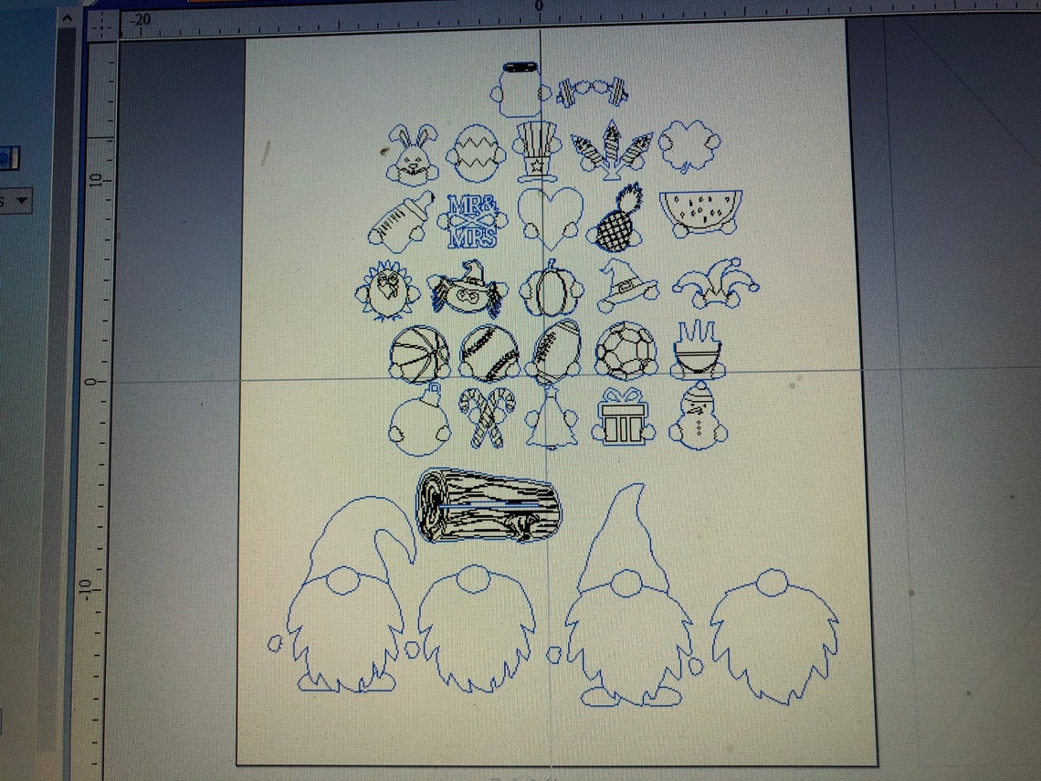 Interchangeable Gnome Seasonal Gnome SVG File Glowforge Files 27 Shapes ...