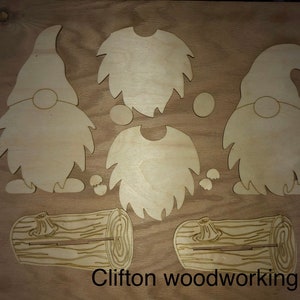 Interchangeable Gnome Seasonal Gnome SVG  file Glowforge Files 27 Shapes 2 gnomes and stands
