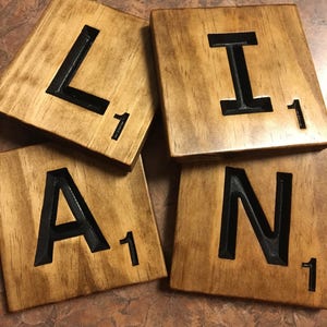 Wood Wall Letter Tiles - Large Letter Tiles
