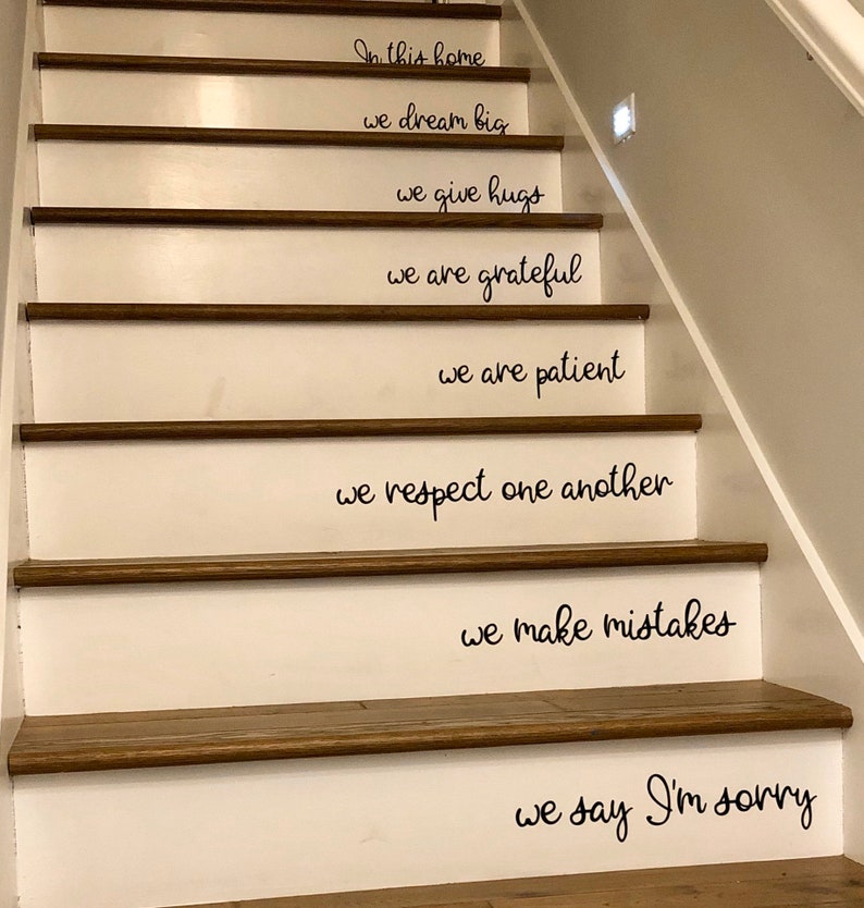 In This Home Decal in This House Decal Stairway Decal Etsy