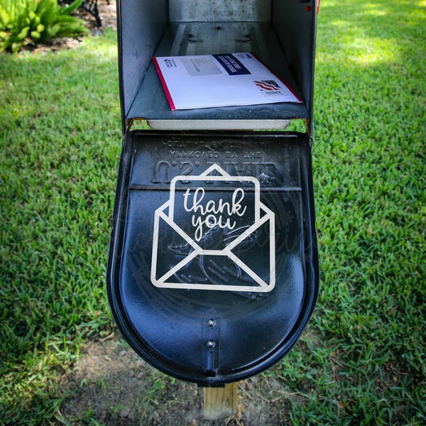 mailbox thank you decal, postal worker gratitude sticker, mail carrier, usps letter decal for mailbox, sticker for mail person