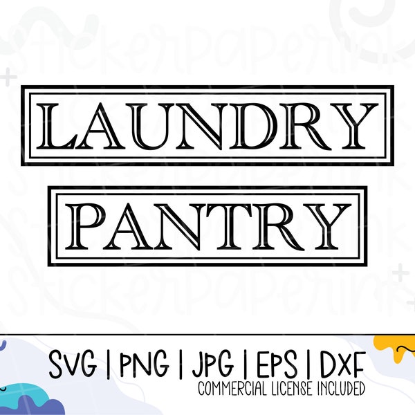 laundry pantry svg kitchen laundry decal home decor organization sticker digital cut file digital download cutter files eps pdf dxf jpg