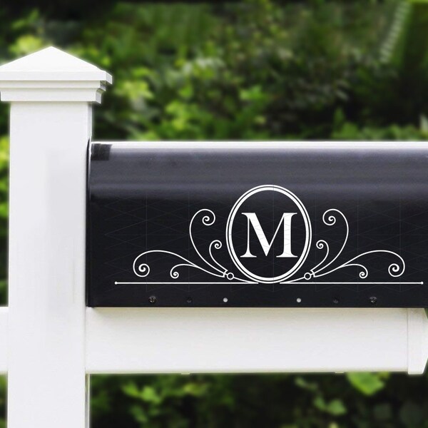 monogram decal | personalized mailbox decal | mailbox monogram decal | decal for mailbox | front door decal | mailbox sticker
