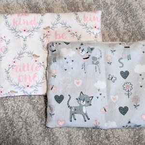 Set of 2 microwavable rice bags with rice and lavender