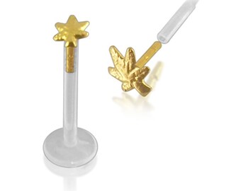Agha Jewelry 14G Implant Grade Titanium Regular Belly Button Ring Internal Thread Navel Curve with Synthetic Opal Unknown