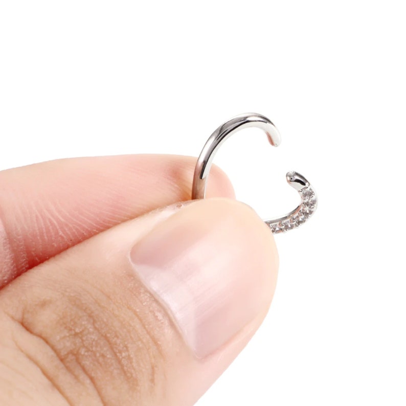 Heart Daith Piercing Multi Gem Design Cartilage Snug Rook Tragus Helix Ring Bar