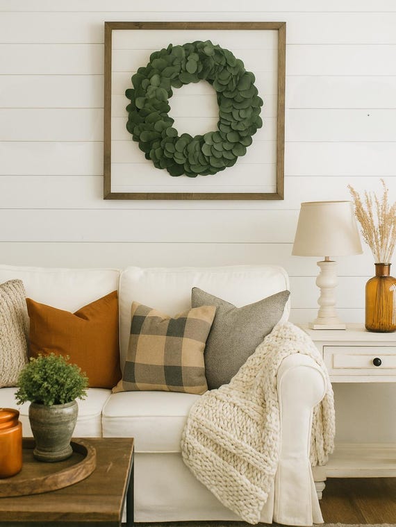 Real Silver Dollar Eucalyptus Wreath, Fresh Eucalyptus Wreath, Silver Eucalyptus Wreath | The Garland Guy