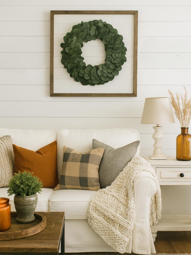 Real Silver Dollar Eucalyptus Wreath, Fresh Eucalyptus Wreath, Silver Eucalyptus Wreath | The Garland Guy Bild 1