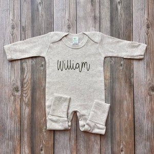 GIFT NEWBORN/ Baby Name Romper /Baby Boy Coming Home Outfit/ baby boy personalized /baby shower gift