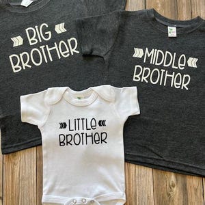 Big Middle Little Brother Shirts | Sibling Shirts | Brothers | Matching Hospitals Shirts