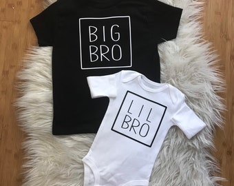 Big Bro Lil Bro - Sibling Set Shirts - Sibling Tees - Big Bro Lil Bro - New Mom Gifts - Baby Shower Gifts