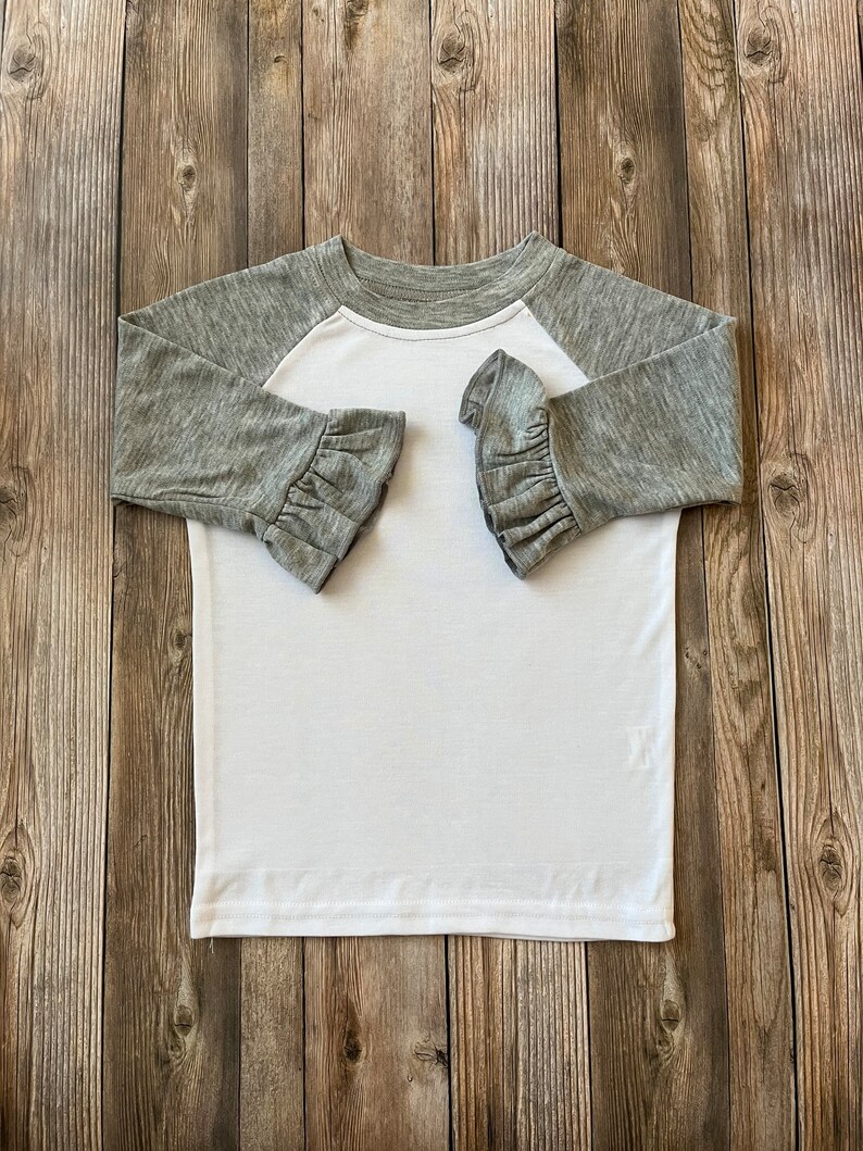 Sublimation Blanks Toddler & Kids Ruffle Raglan Shirt Etsy