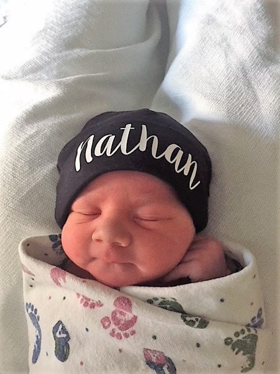 personalized newborn beanie