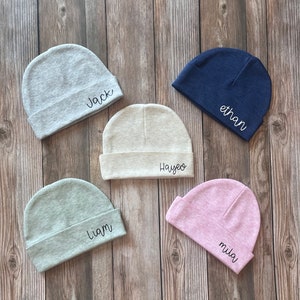 Personal newborn hat, twin newborn hat, newborn hospital beanie boy, infant hat with name, newborn hat hospital, newborn hat with name