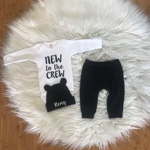 Newborn boy coming home outfit Baby Boy Coming Home Outfit  personalized baby boy hat baby shower gift baby boy gift clothes new mom gifts