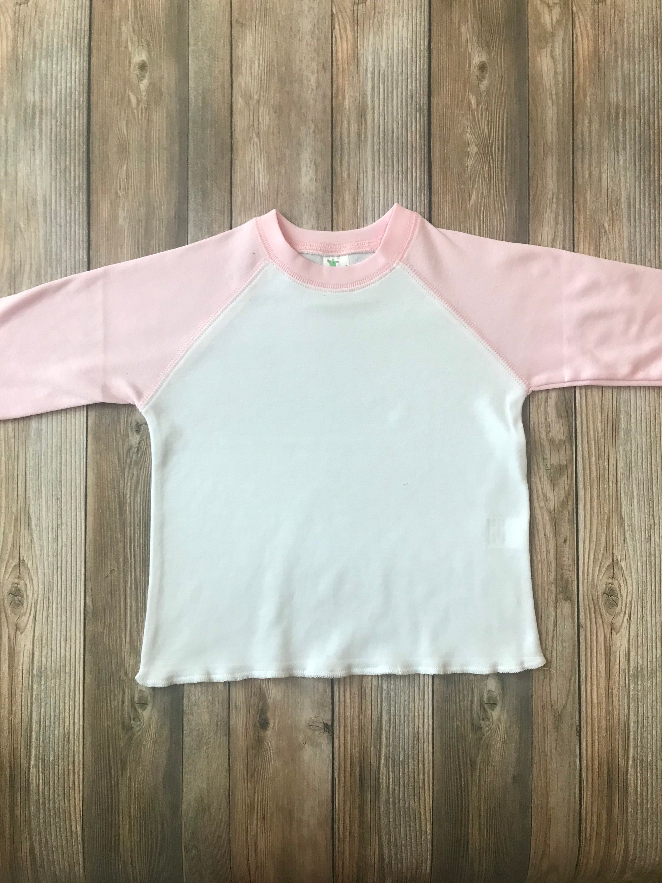 Pink and grey store baseball tee