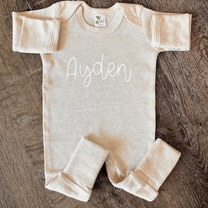 GIFT NEWBORN/ Baby Name Romper /Baby Boy Coming Home Outfit/ baby boy personalized /baby shower gift