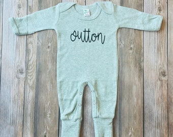 GIFT NEWBORN/ Baby Name Romper /Baby Boy Coming Home Outfit/ baby boy personalized /baby shower gift