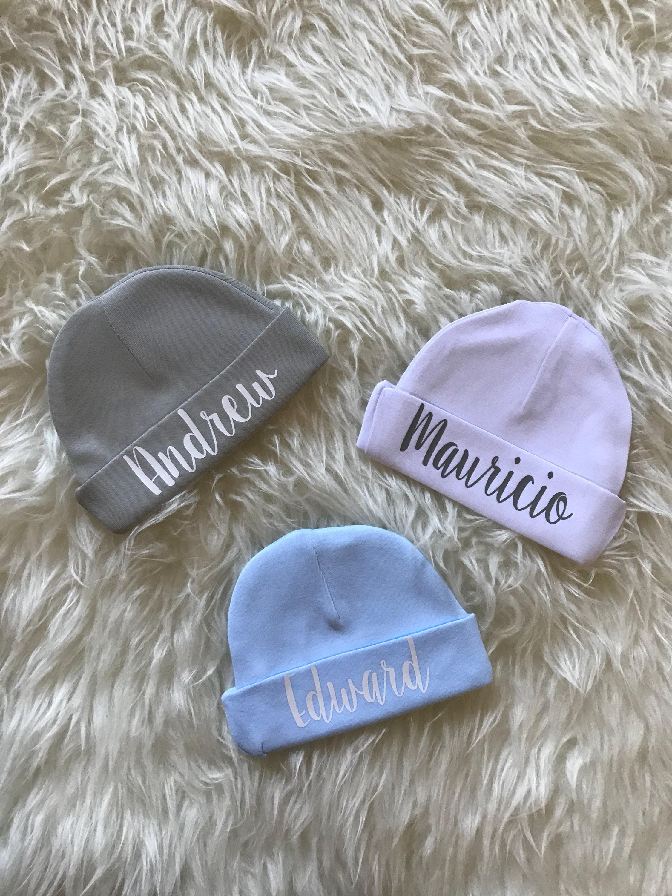 Baby beanie with name / Personalized Newborn baby beanie / Etsy