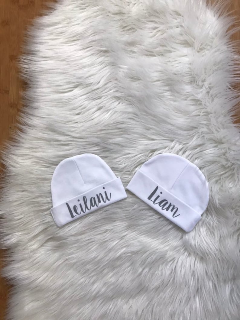 Baby beanie with name / Personalized Newborn baby beanie / Etsy
