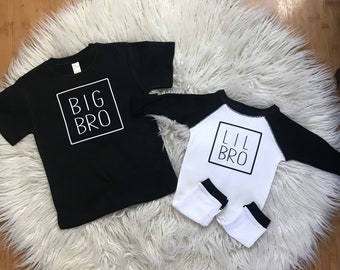 Kleine broer / Big Brother / Brothers / Brothers Shirts / Brothers t-shirts / Brother set / New Mom geschenken / Zwangerschap Aankondiging