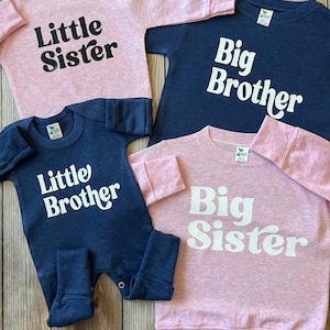 Big sister little brother big brother little sister shirts / sibling shirts / baby announcement