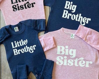 Magliette per sorella maggiore, fratello minore, fratello maggiore, sorellina / Magliette per fratelli / Annuncio di nascita