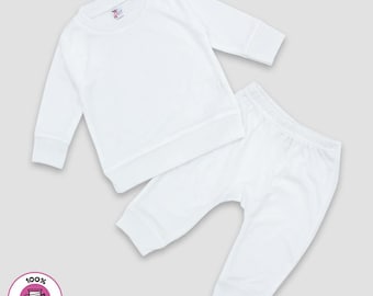 Sublimation Blanks - Baby Sweatsuit – White – 100% Polyester