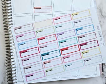 Homework Planner Box Stickers | Homework Assignment Planner Stickers | Student Planner Stickers | School Planner Stickers | Homework Tracker