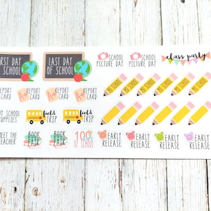 Back to school planner stickers - 0016 - teacher and student planner stickers - Gift for her - School activities - journal