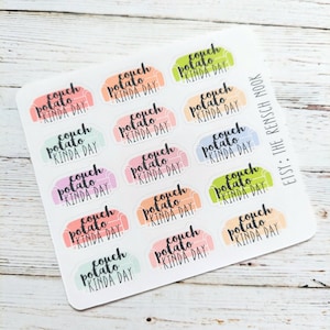 Couch potato kinda day planner stickers - 0044 - for day off or lazy day