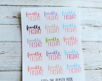 Finally Friday Planner Sticker | Friday Planner Sticker | TGIF Sticker | Weekend Planner Sticker | Fun Planner Sticker