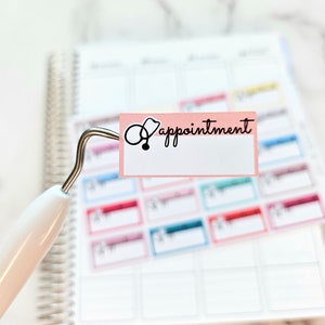 Doctor Appointment boxes planner stickers