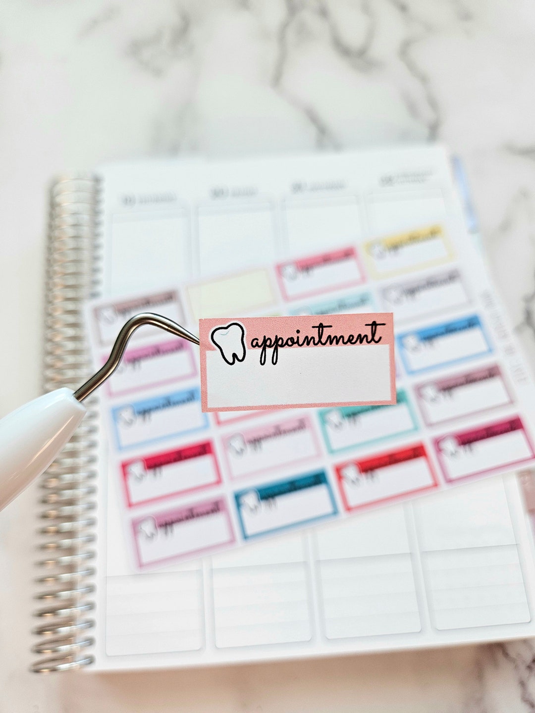 Dentist Appointment Boxes Planner Stickers - Etsy