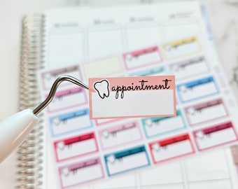 Dentist Appointment Boxes planner stickers