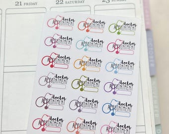 Doctor Appointment Planner Stickers | Medical Appointment Stickers | Doctor Visit Planner Stickers | Stethoscope Stickers