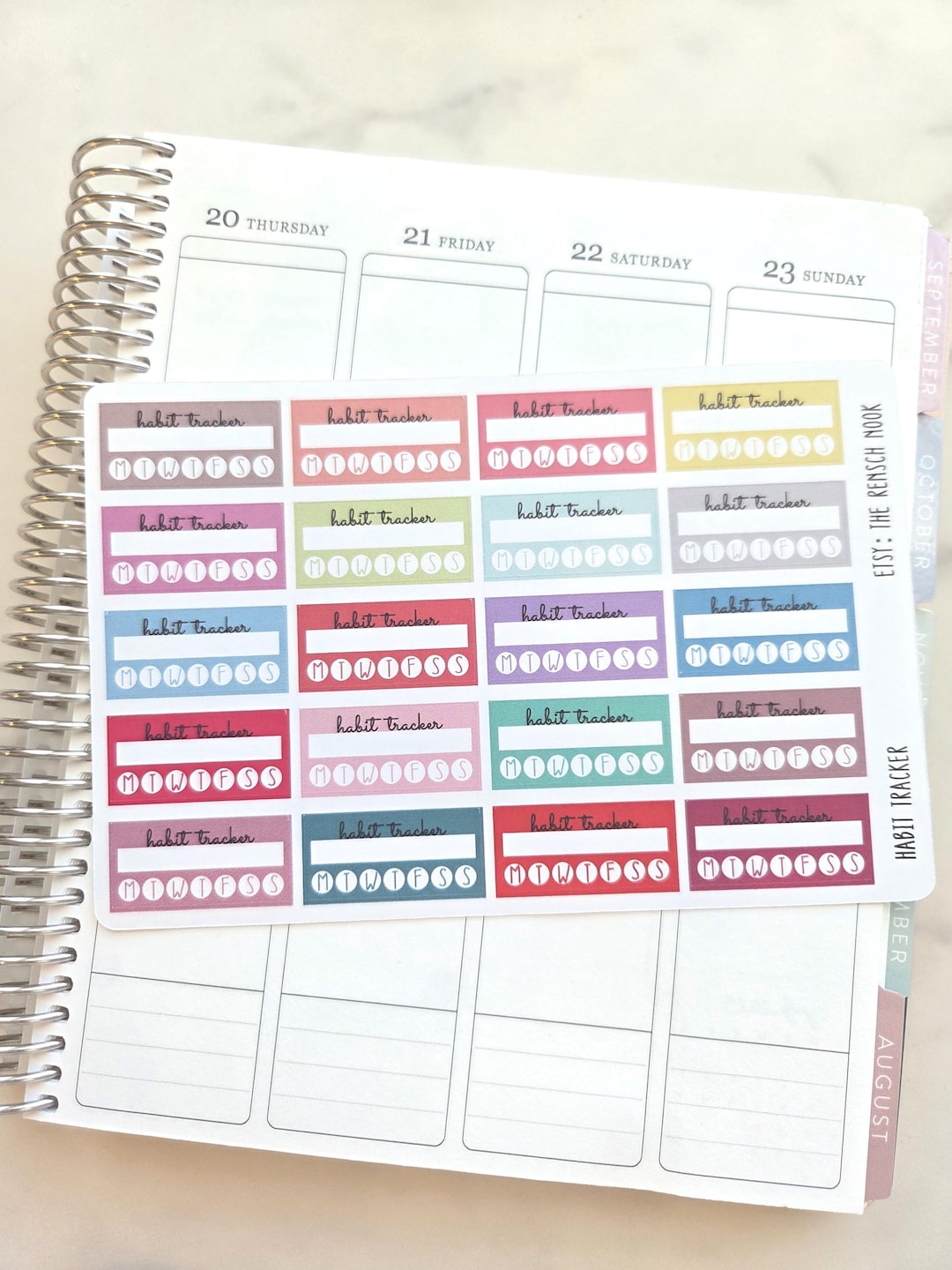 Habit Tracker Planner Stickers - HS48 - Erin Condren - Happy Planner ...