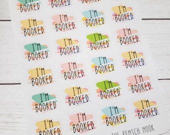 I'm booked planner stickers - 0030 -book - read - busy