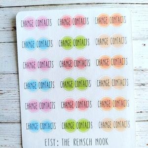 Change contacts functional planner stickers - 0056