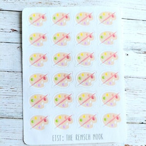 Paint planner stickers - 0090 - Gift for her - Daily Planner - Student Planner - Happy Planner - Gift - hobby