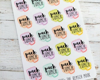 Pack Lunch Planner Sticker | Lunch Prep Reminder Sticker | School Lunch Planner | Meal Prep Planner Sticker