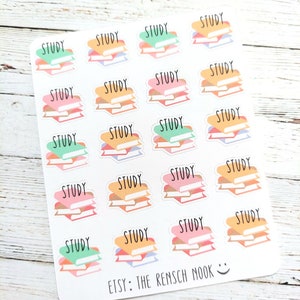 Study planner stickers - 0029 - Teacher and student planner stickers - Happy Planner - school - books