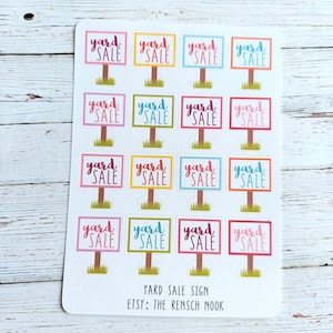 Yard Sale planner stickers - 0064 - Cleaning - Happy Planner - Gift for her - Daily Planner - Chores