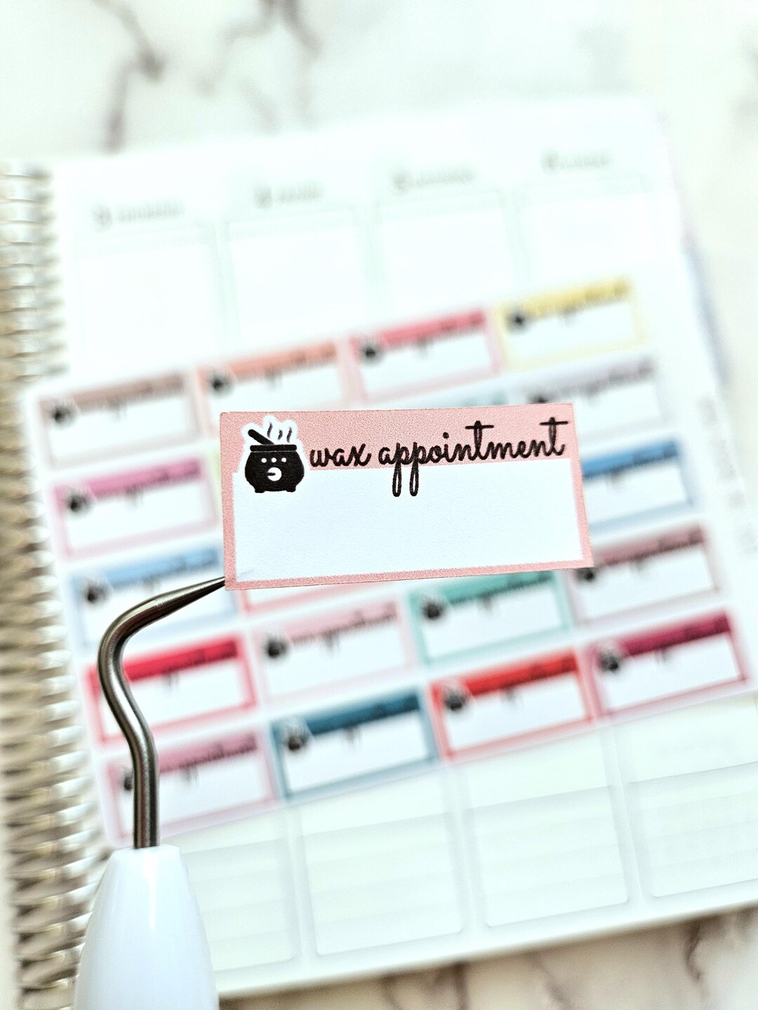 Wax Appointment Boxes Planner Stickers - Etsy