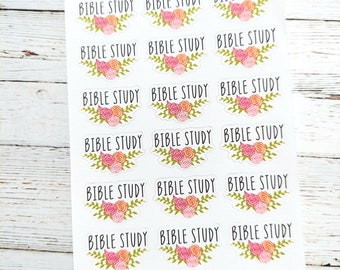 Bible Study Planner Stickers | Christian Planner Stickers | Floral Bible Journaling Stickers | Faith Planner Stickers