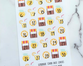 Lemonade Stand Date Covers Planner Stickers - DC0023 - Gift for her - Daily Planner - Happy Planner - Summer - Mothers day gift