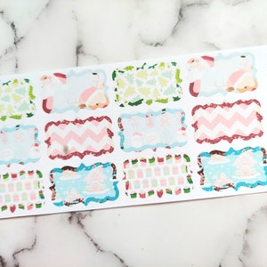 Christmas half box planner stickers - HS13 - Happy Planner - Life planner - Notes - December - Christmas Gift