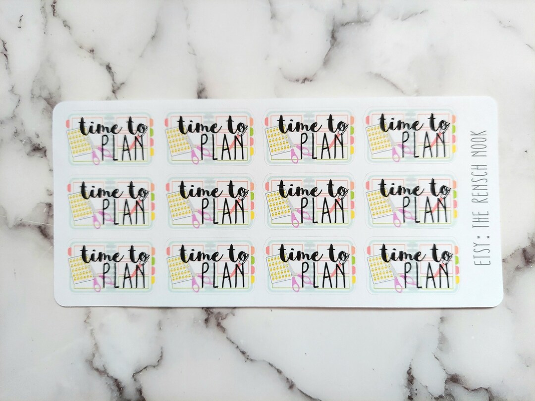 Time to Plan Planner Stickers - HS14 - Erin Condren - Happy Planner ...